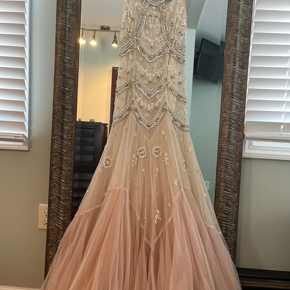 COPY - BHLDN for Anthropologie Blush Beaded Wedding Dress